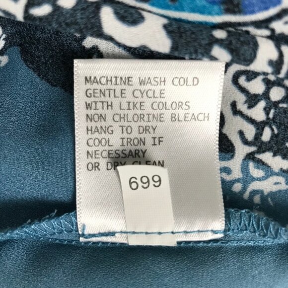 Carole Little Blue Pleated Halter Top  Size Medium - Picture 6 of 6